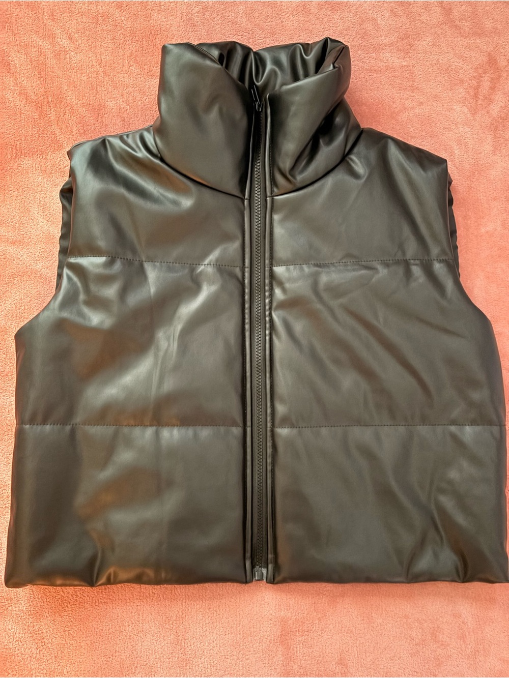 Women’s Black Puffer Vest with High Collar - SHEIN